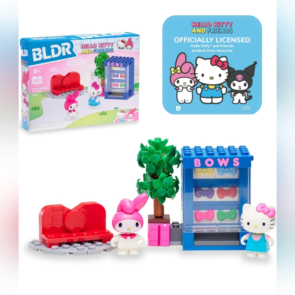 Hello Kitty & Friends BLDR Bow Dispensing Vending Machine Building Blocks Set